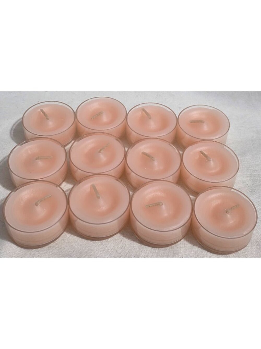 PartyLite VANILLA PEACH set of 12 Universal Tea Light Candles V04306 NIB Retired